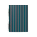 Soft Turquoise Vertical Striped Notebook | Minimal Spiral Journal