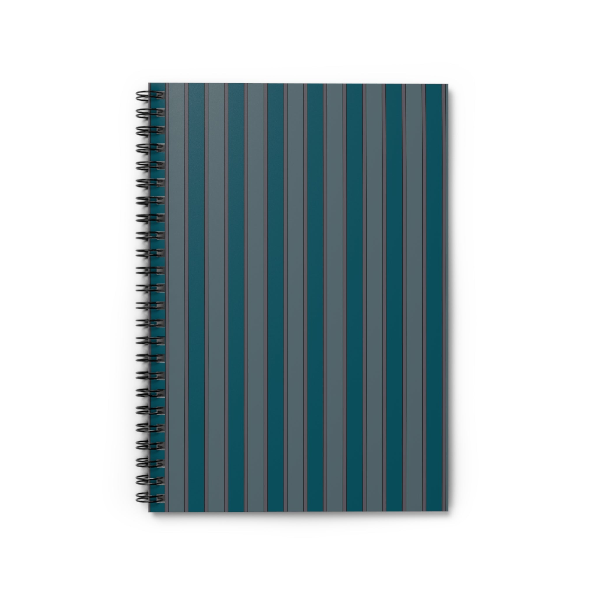 Soft Turquoise Vertical Striped Notebook | Minimal Spiral Journal