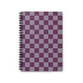 Soft Lilac Checkerboard Notebook | Minimal Spiral Journal