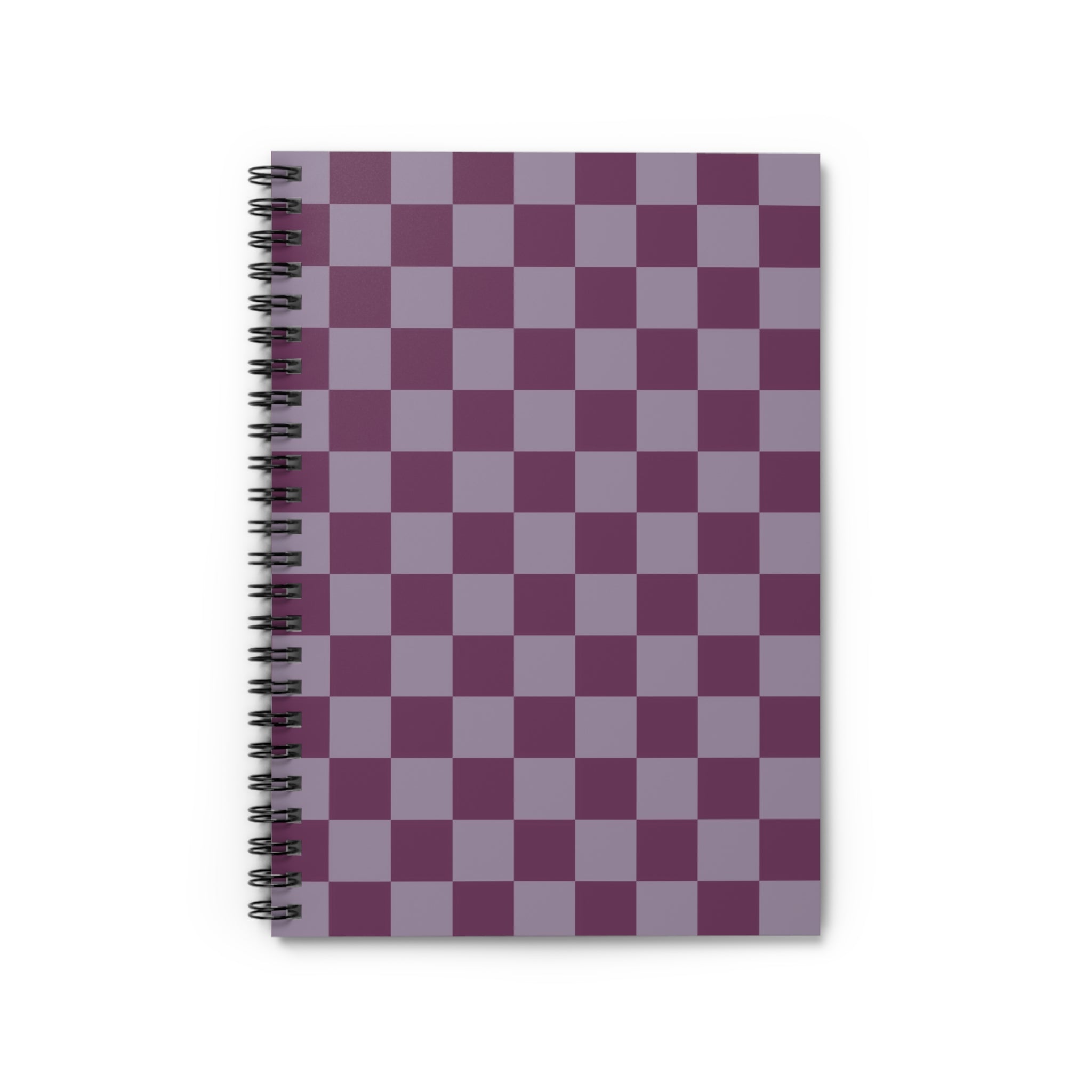 Soft Lilac Checkerboard Notebook | Minimal Spiral Journal