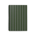 Soft Green Vertical Striped Notebook | Minimal Spiral Journal