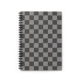 Soft Gray Checkerboard Notebook | Minimal Spiral Journal