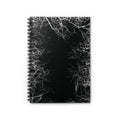 Black Ink Line Art Notebook | Minimal Abstract Spiral Journal