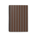 Soft Brown Vertical Striped Notebook | Minimal Spiral Journal