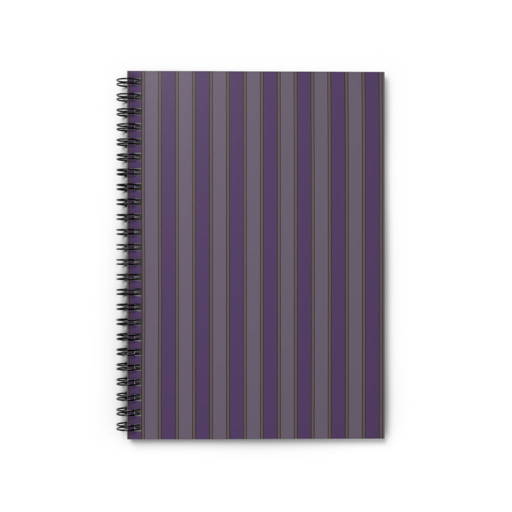 Soft Lilac Vertical Striped Notebook | Minimal Spiral Journal
