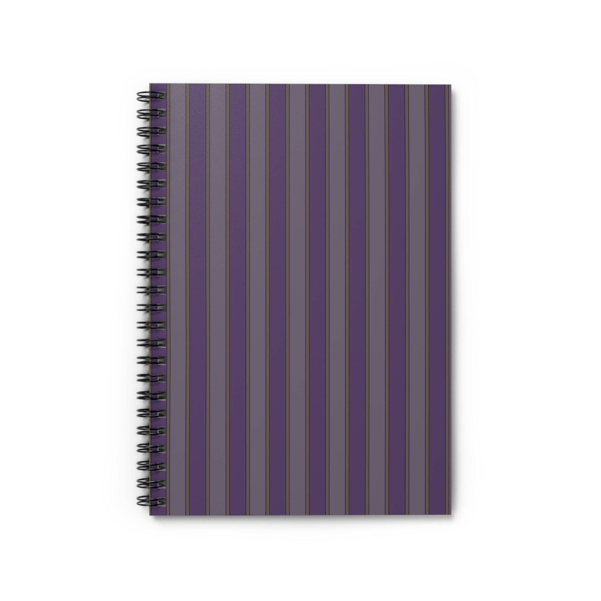Soft Lilac Vertical Striped Notebook | Minimal Spiral Journal