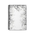 White Energy Line Art Notebook | Modern Abstract Spiral Journal