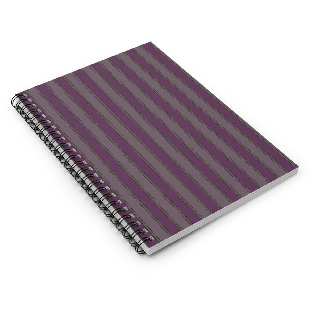 Purple Vertical Stripe Notebook | Ruled Spiral Journal
