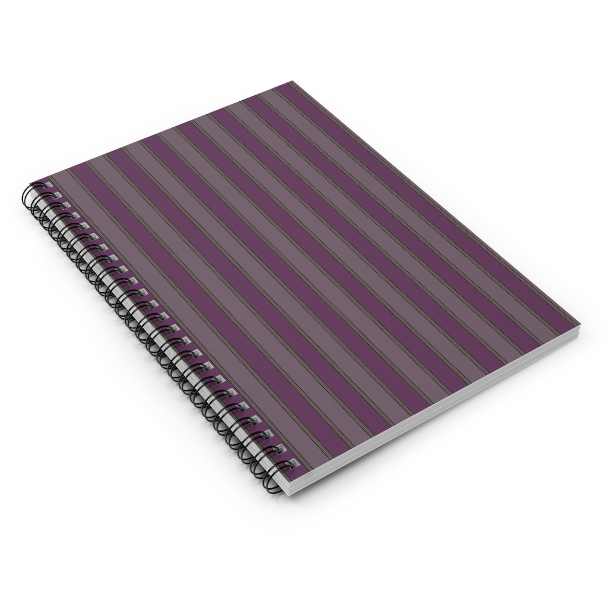 Purple Vertical Stripe Notebook | Ruled Spiral Journal