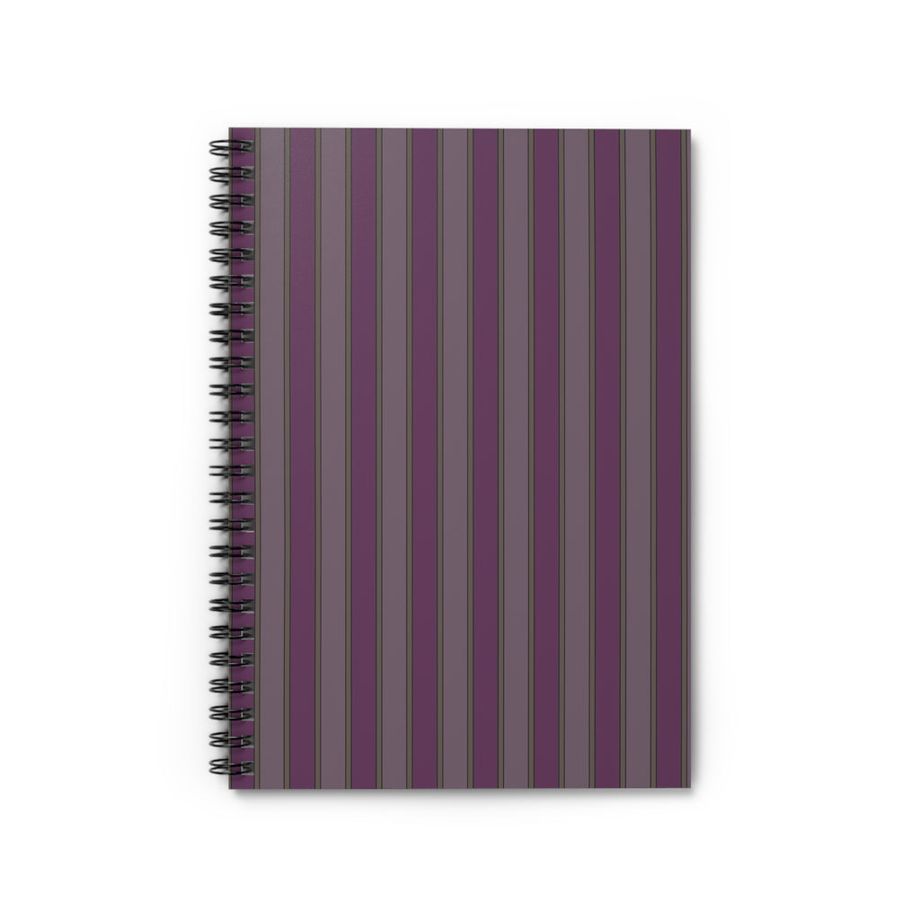 Purple Vertical Stripe Notebook | Ruled Spiral Journal