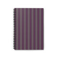Purple Vertical Stripe Notebook | Ruled Spiral Journal