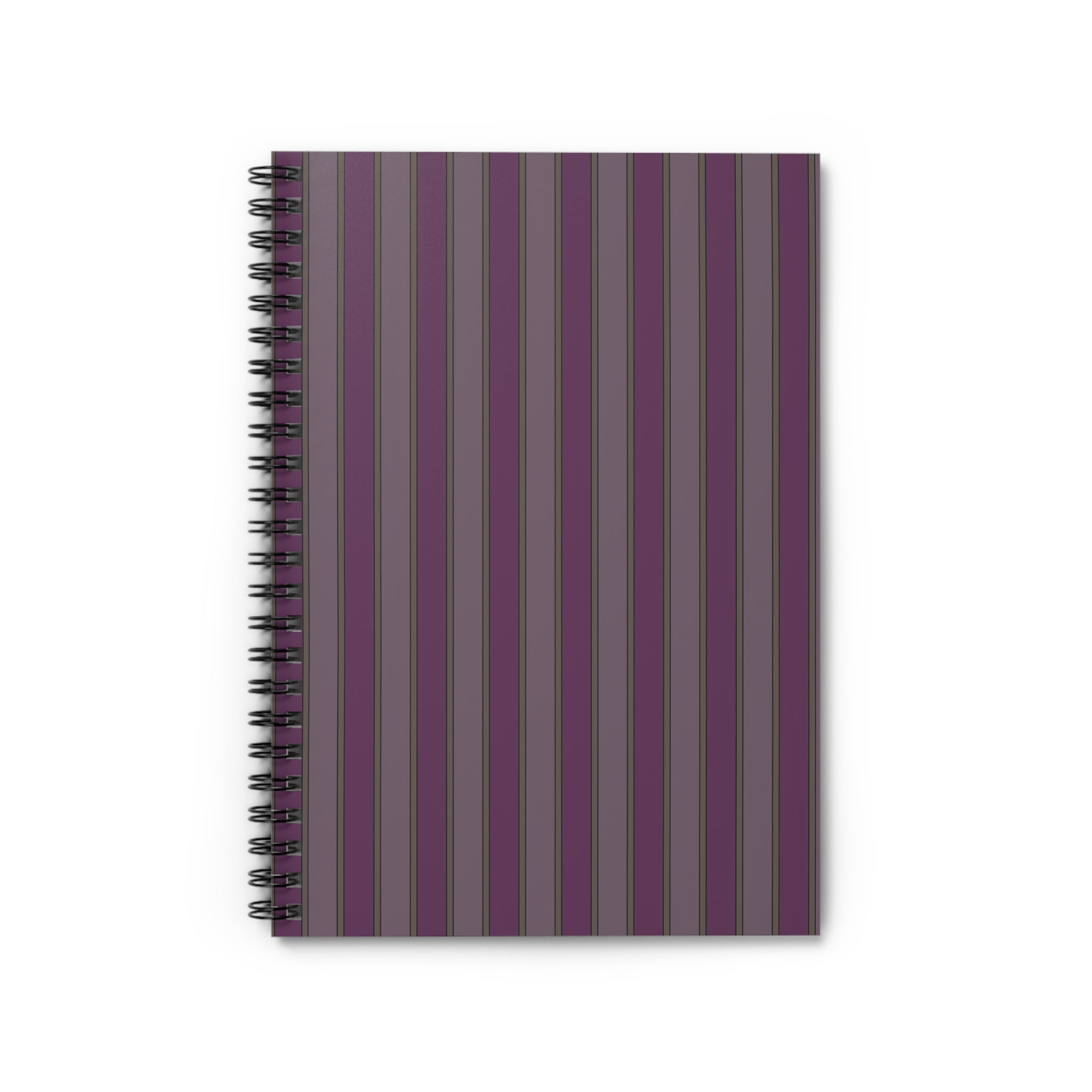 Purple Vertical Stripe Notebook | Ruled Spiral Journal