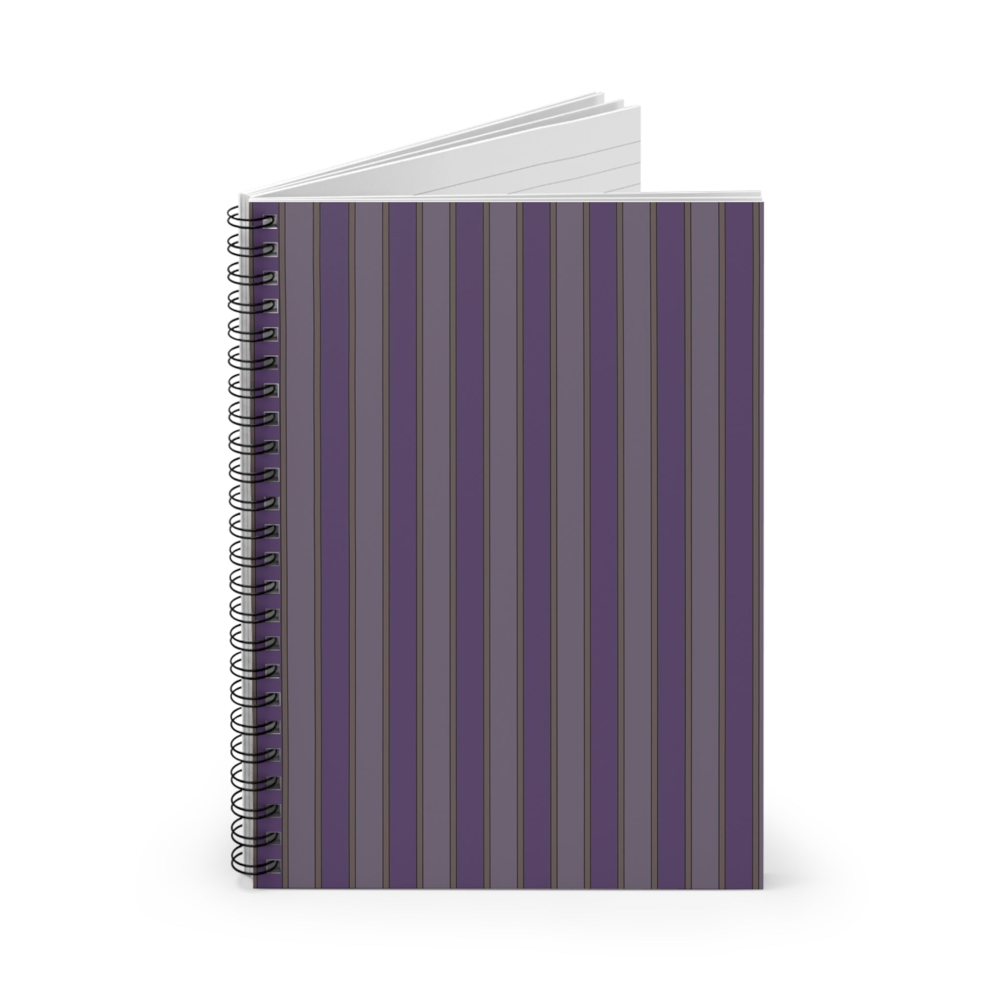 Soft Lilac Vertical Striped Notebook | Minimal Spiral Journal