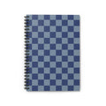 Soft Blue Checkerboard Notebook | Minimal Spiral Journal