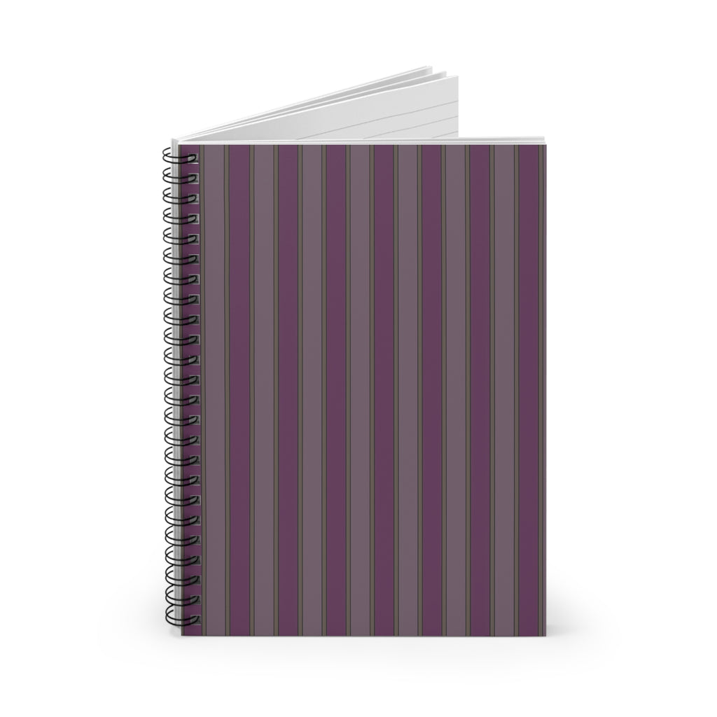Purple Vertical Stripe Notebook | Ruled Spiral Journal
