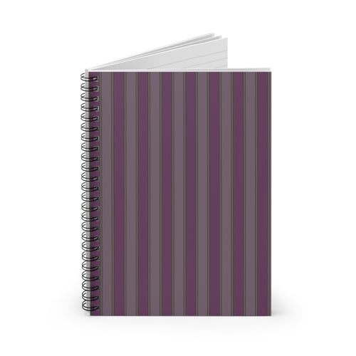 Purple Vertical Stripe Notebook | Ruled Spiral Journal