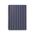 Soft Blue Vertical Striped Notebook | Minimal Spiral Journal
