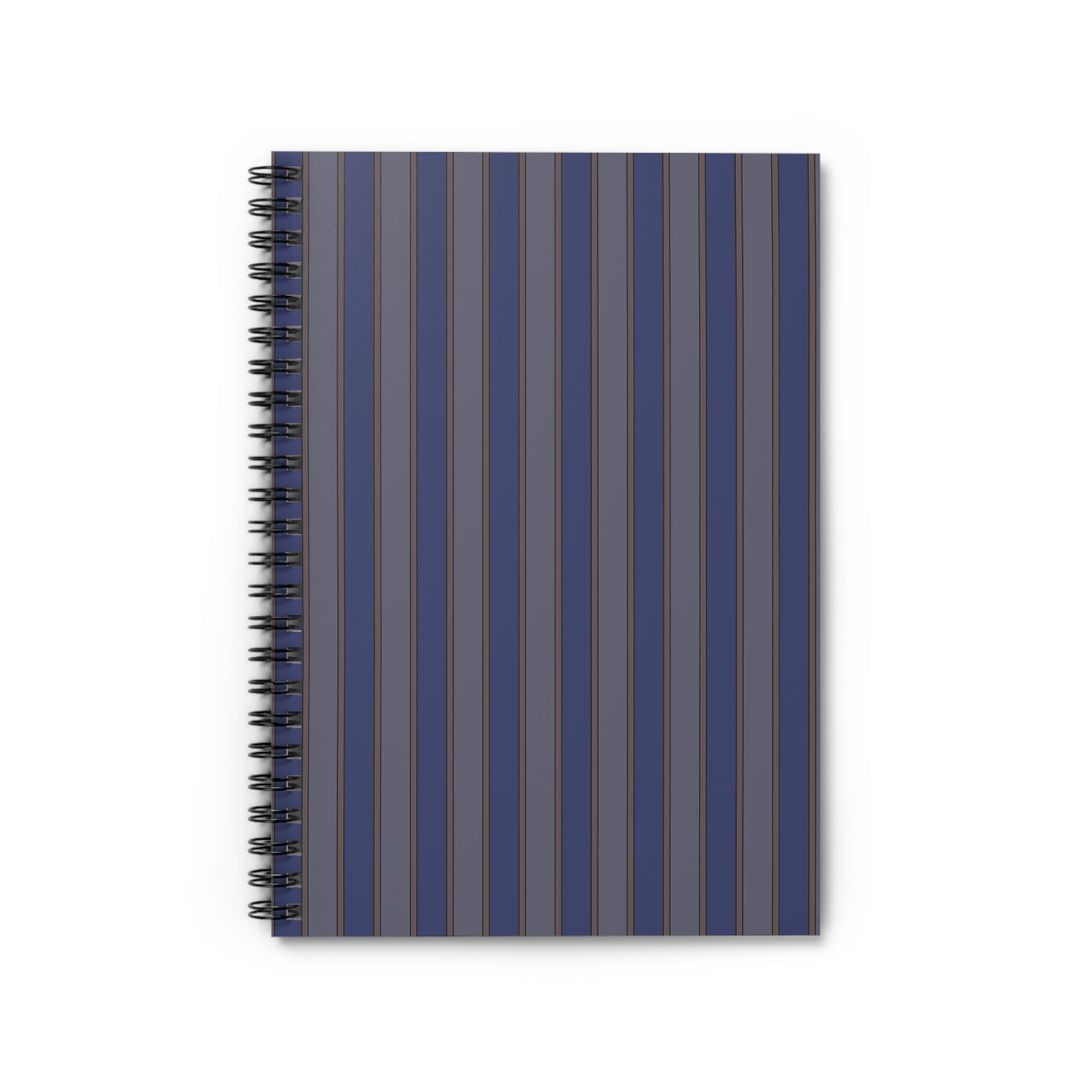 Soft Blue Vertical Striped Notebook | Minimal Spiral Journal