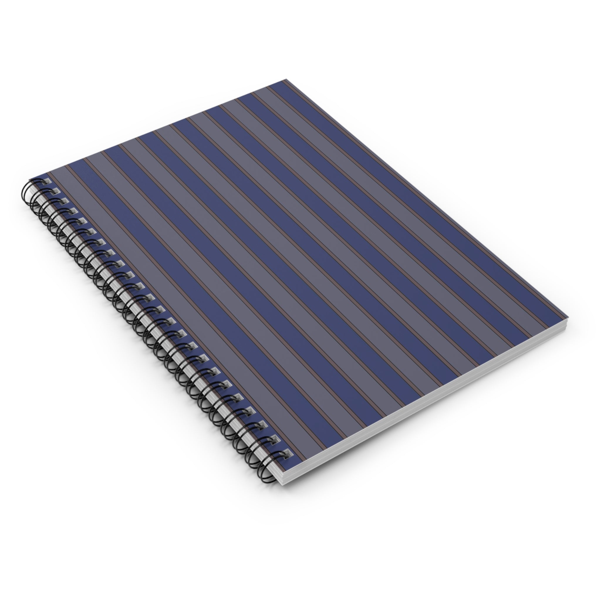 Soft Blue Vertical Striped Notebook | Minimal Spiral Journal