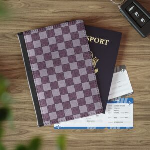 Rose Checkerboard Passport Cover | Travel Accessory