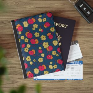 Cottagecore Floral Passport Holder | Vintage Leather Passport Wallet