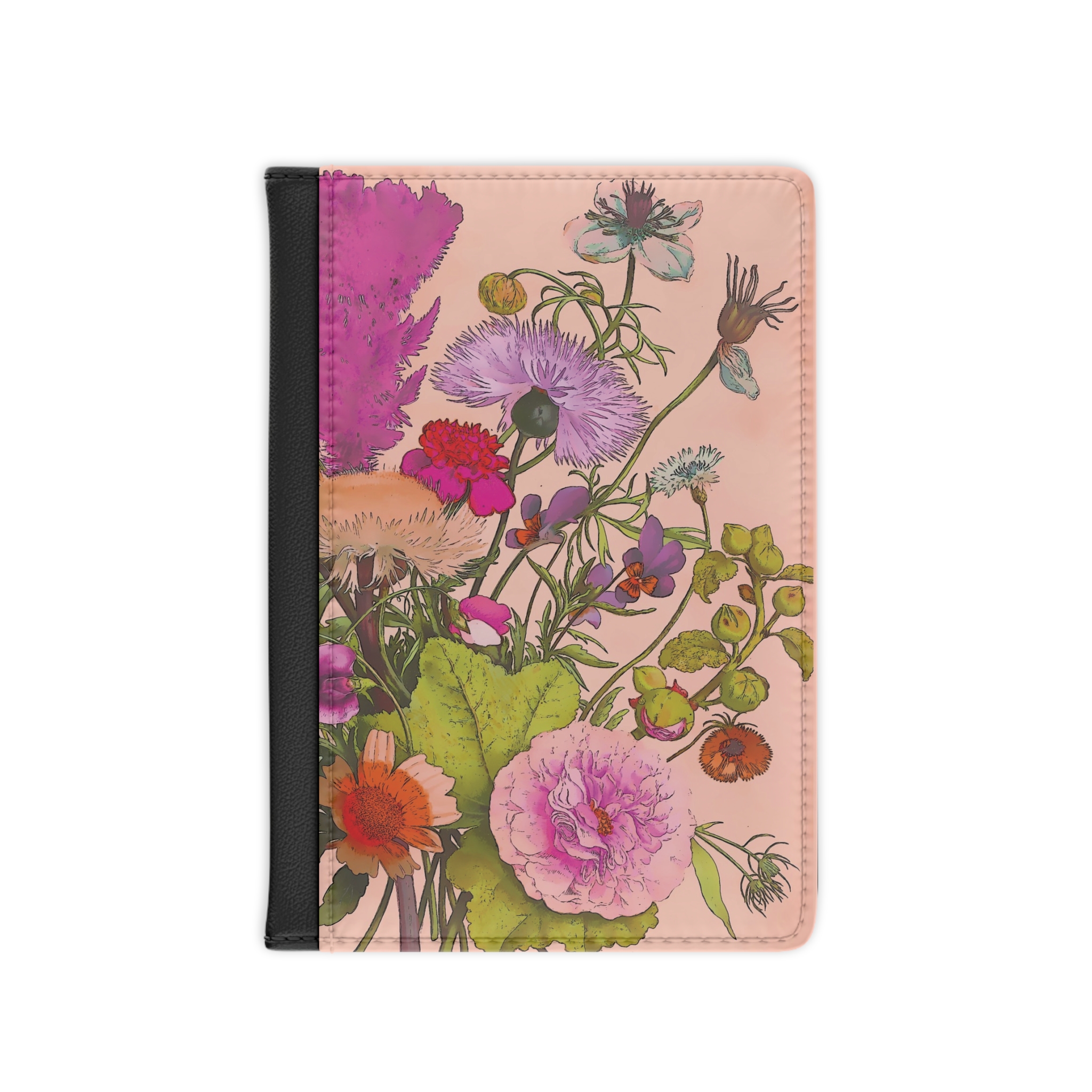 Botanical Flower Passport Holder | Vintage Bouquet Passport Cover - Image 3