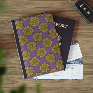 Purple Lemon Passport Holder | Citrus Passport Cover