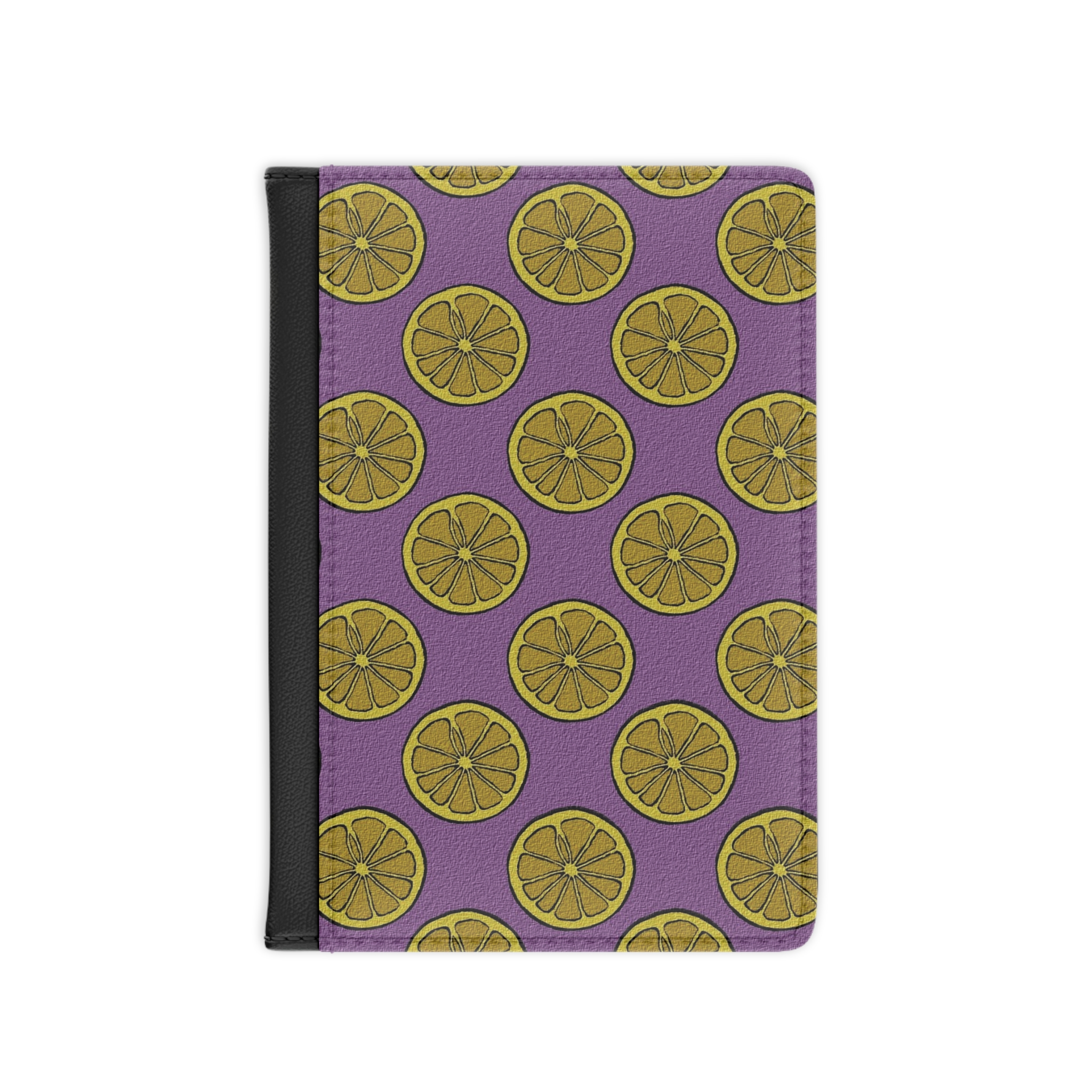 Purple Lemon Passport Holder | Citrus Passport Cover - Image 3