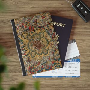 Retro Floral Passport Wallet | Beige Travel Wallet