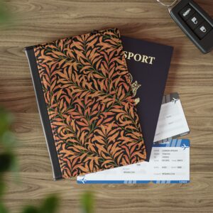 Autumn Vine Pattern Passport Cover | Leafy Botanical Travel Wallet